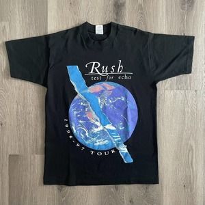 Vintage 90s Single Stitch Rush Band T Shirt Test For Echo Tour Size Large